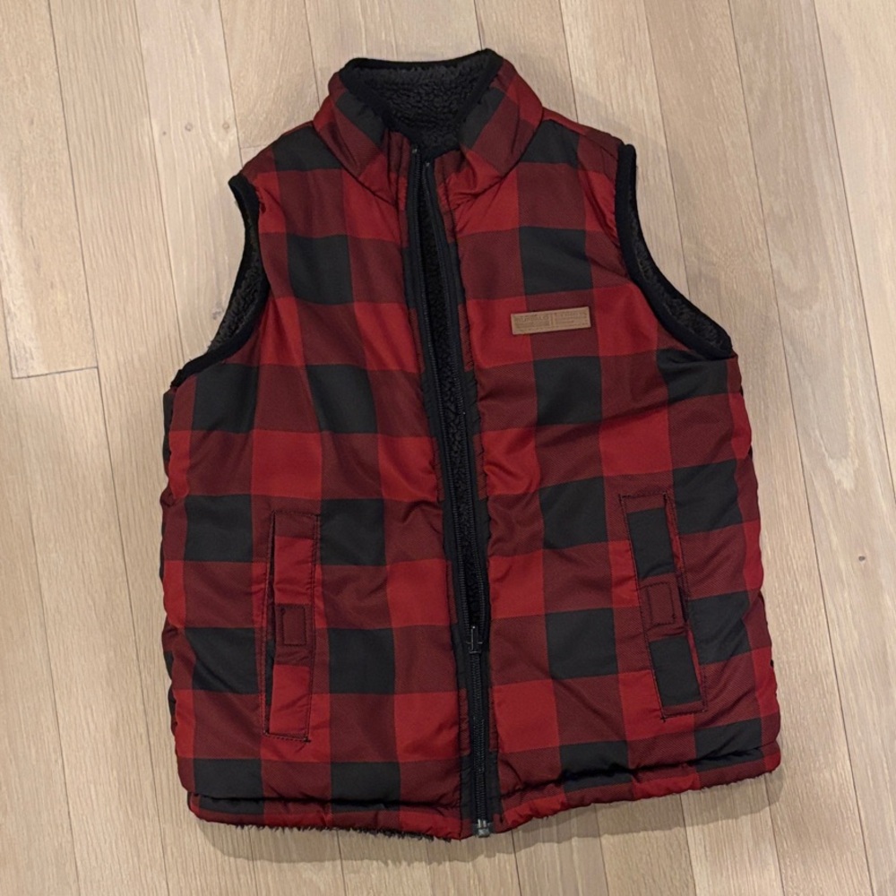Buffalo David Bitton Red and Black Checkered Vest